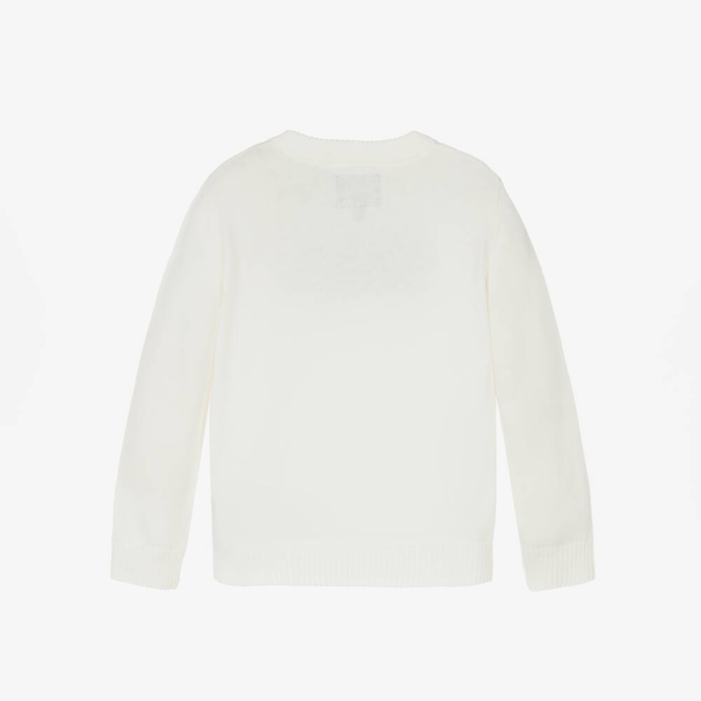 Guess-Boys Cream Knit Pullover | Childrensalon Outlet