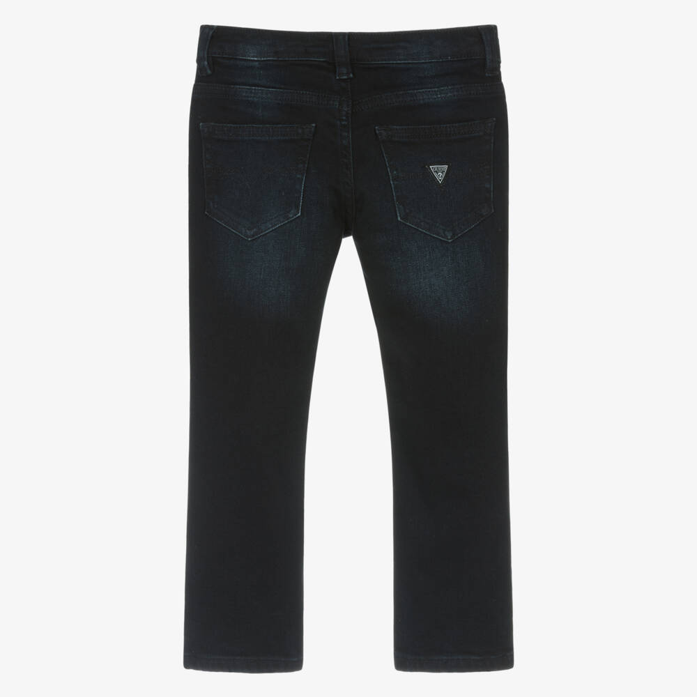 Guess- Boys Dark Blue Straight Fit Denim Jeans | Childrensalon Outlet