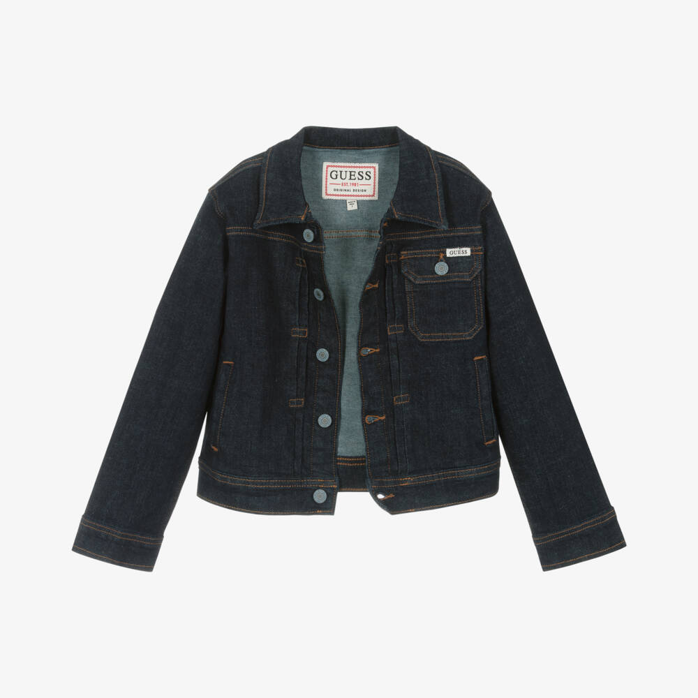 Guess-Boys Deep Indigo Denim Jacket | Childrensalon Outlet