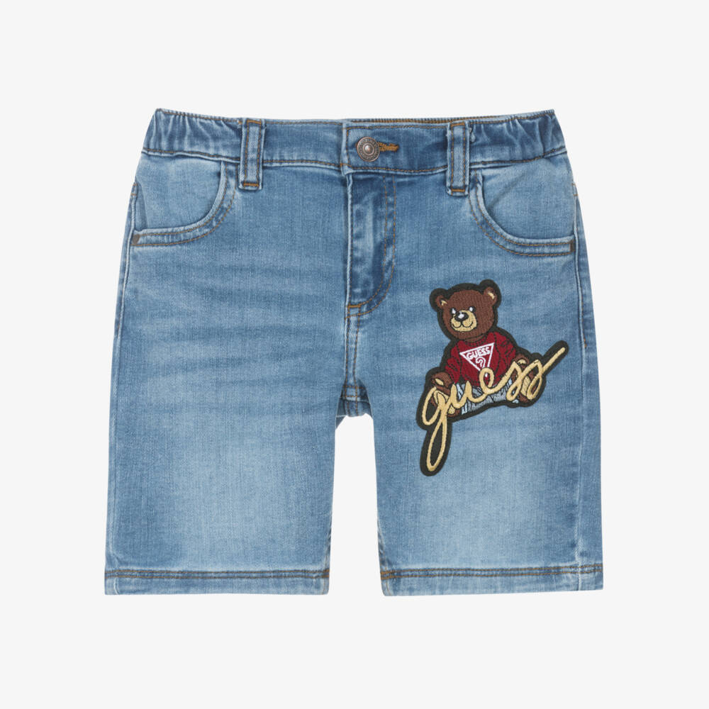 Guess-Шорты с медведем из денима для мальчиков | Childrensalon Outlet