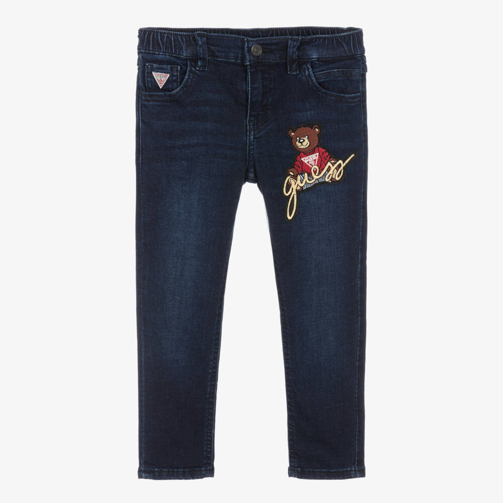 Guess-Boys Denim Blue Bear Trousers | Childrensalon Outlet