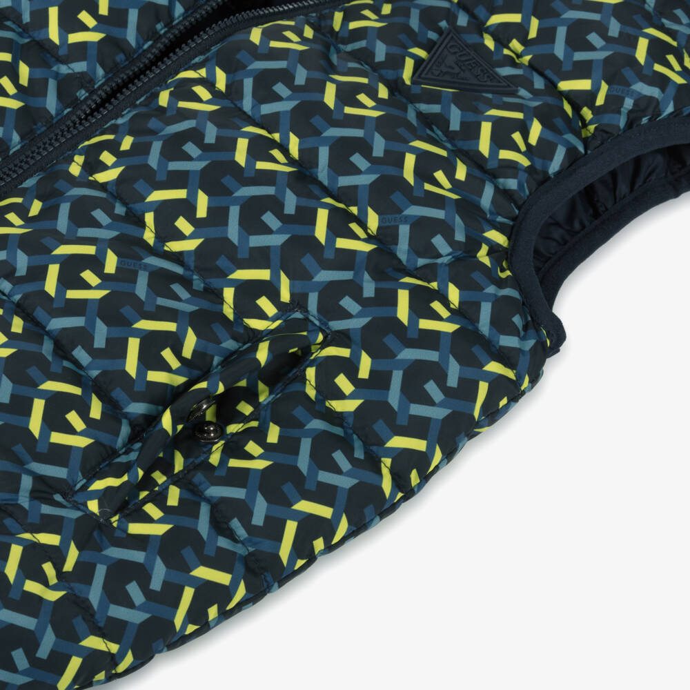 Guess-Boys Dual-Design Satin Blue Vest | Childrensalon Outlet