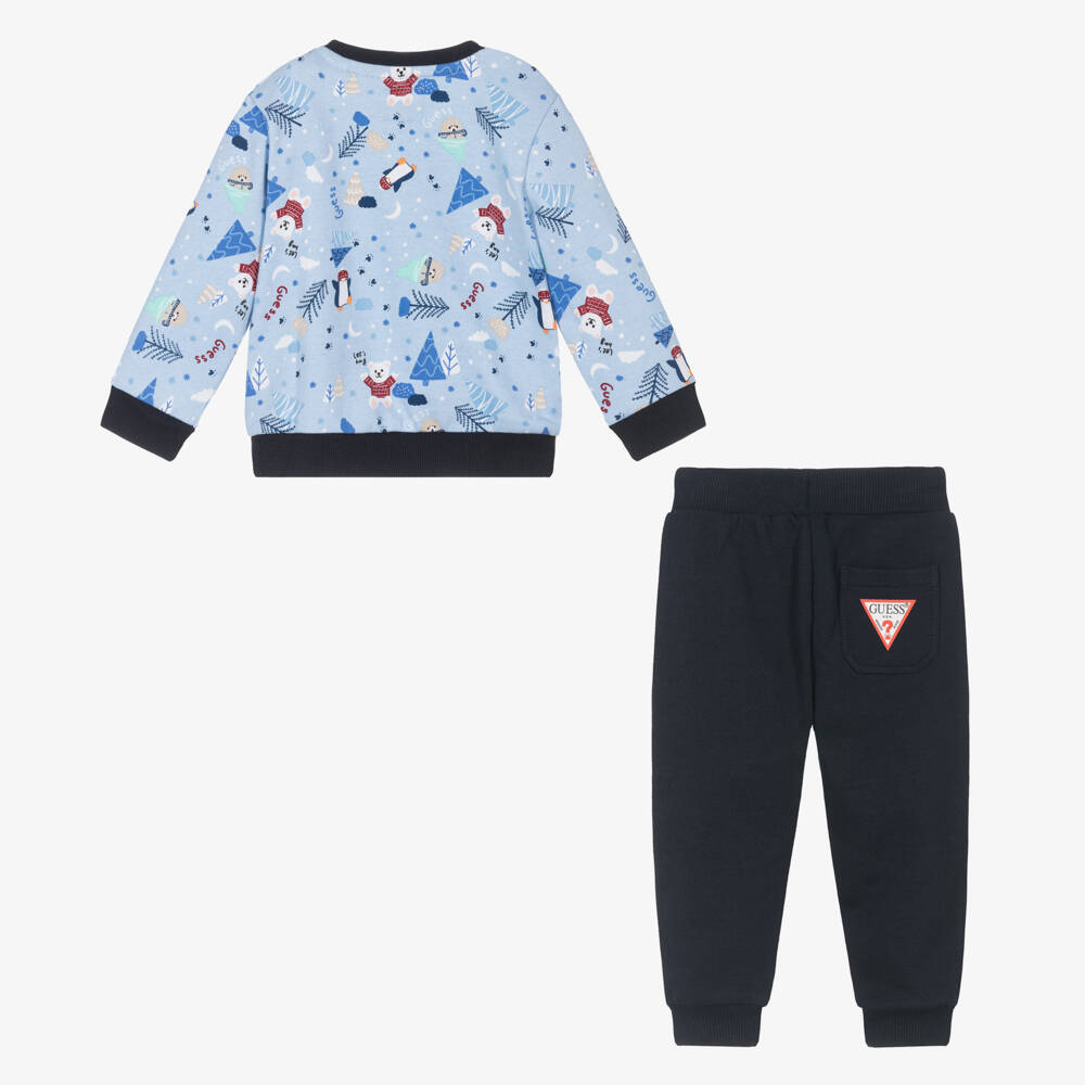 Guess-Boys Festive Blue Cotton Set | Childrensalon Outlet