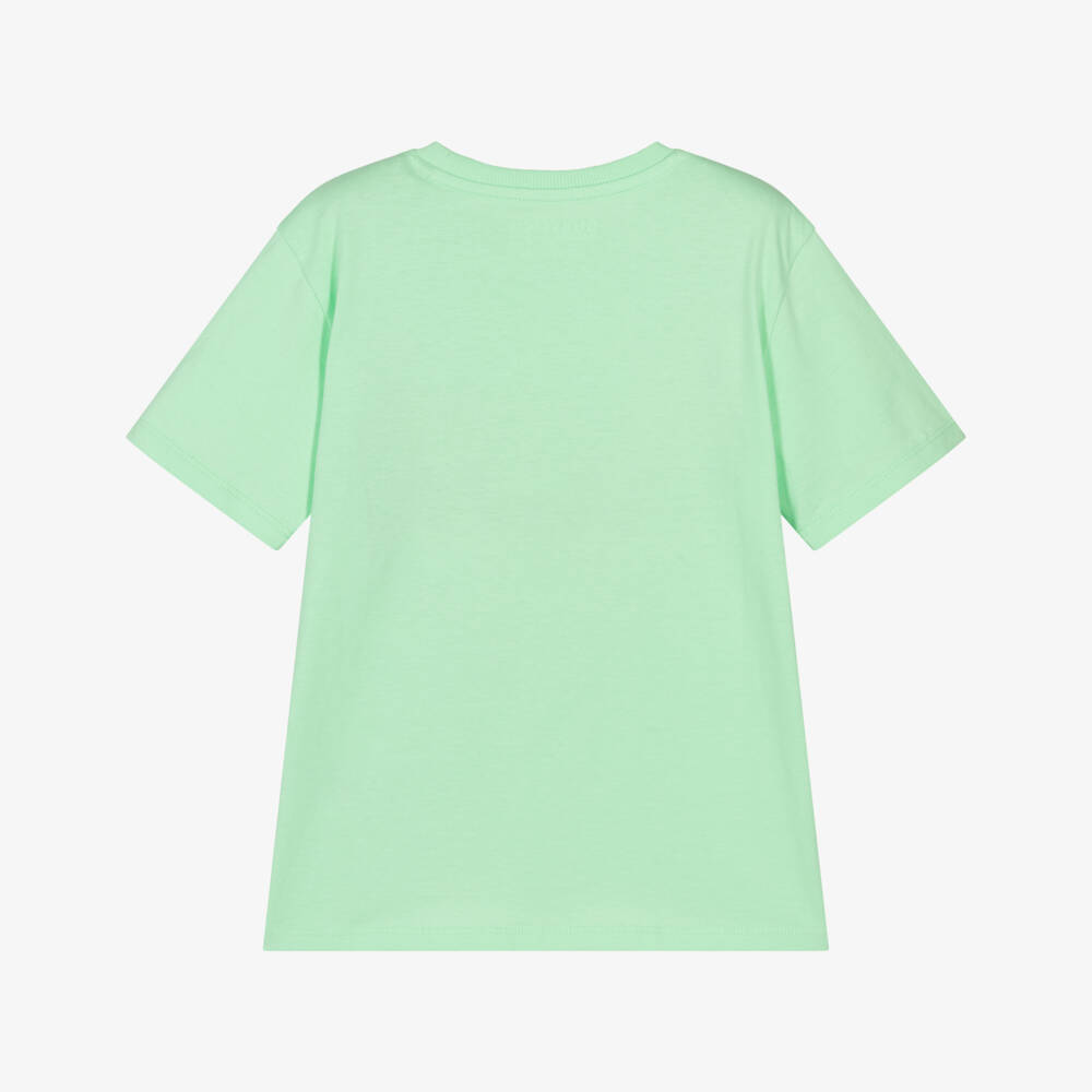Guess-Boys Green Cotton Logo Tee | Childrensalon Outlet