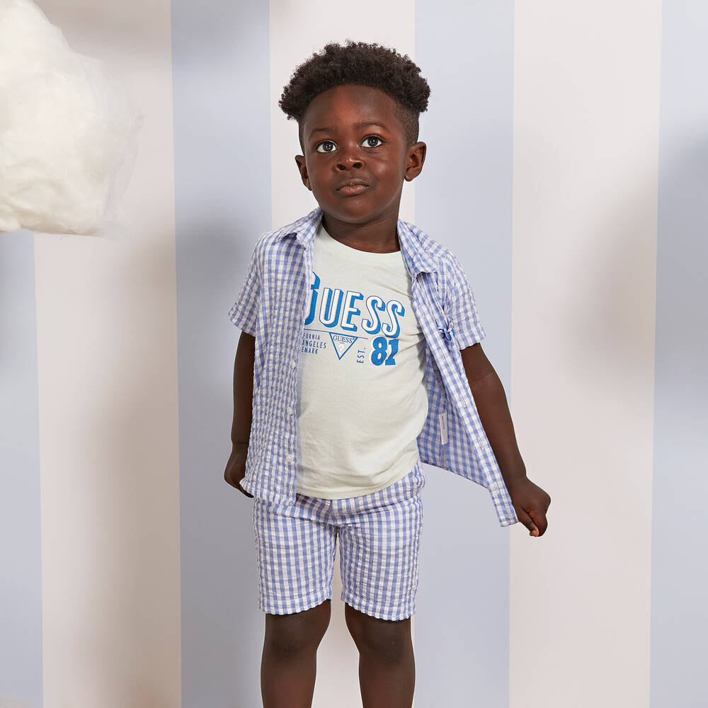 Guess-Boys Green Logo T-Shirt | Childrensalon Outlet