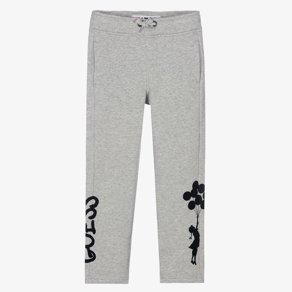 Guess - Boys Grey Cotton Banksy Joggers | Childrensalon