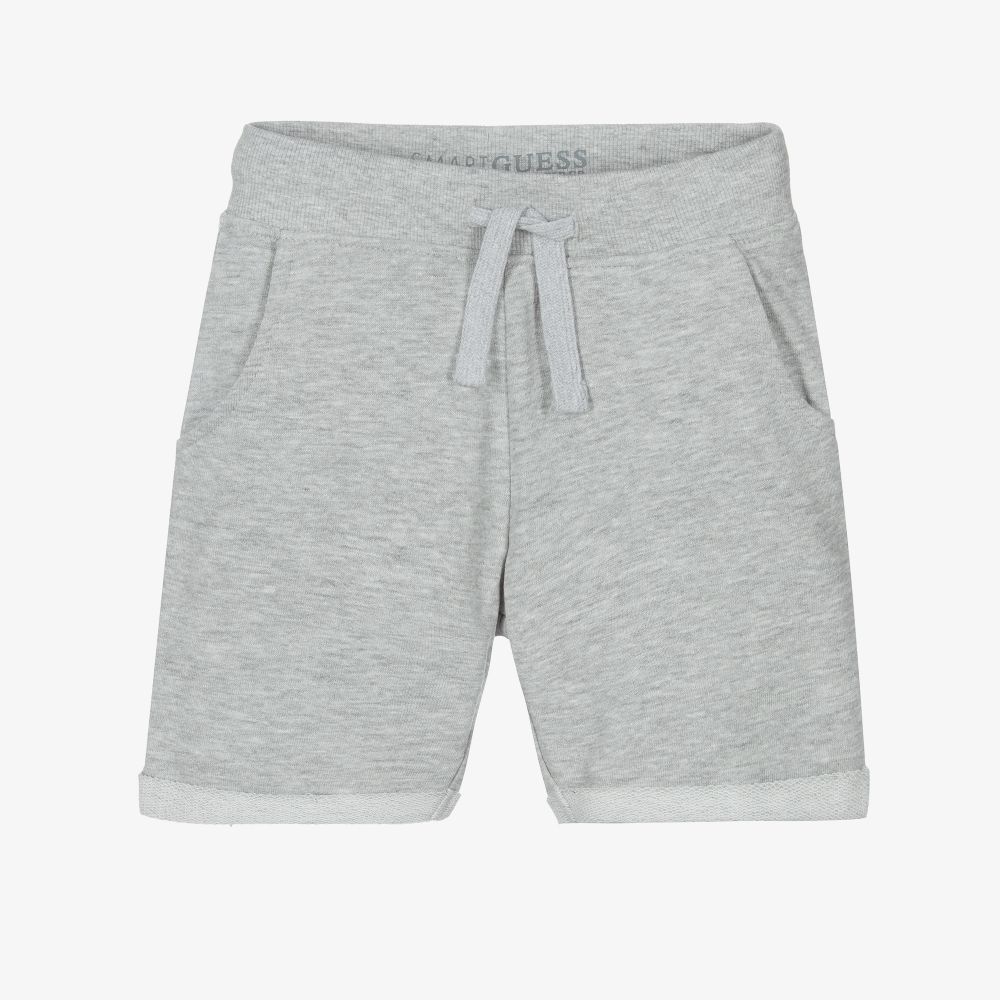Guess - Boys Grey Logo Shorts | Childrensalon