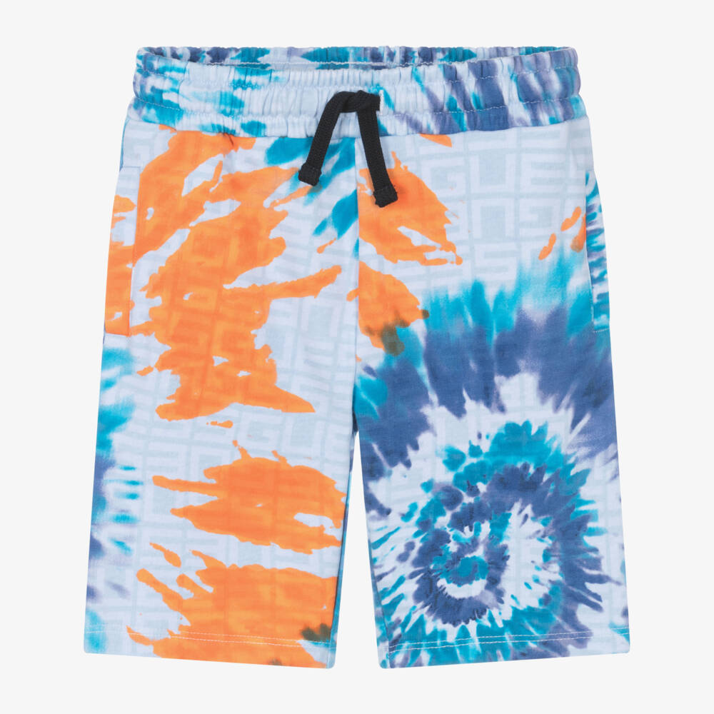 Guess-Boys Indigo Swirl Cotton Shorts | Childrensalon Outlet