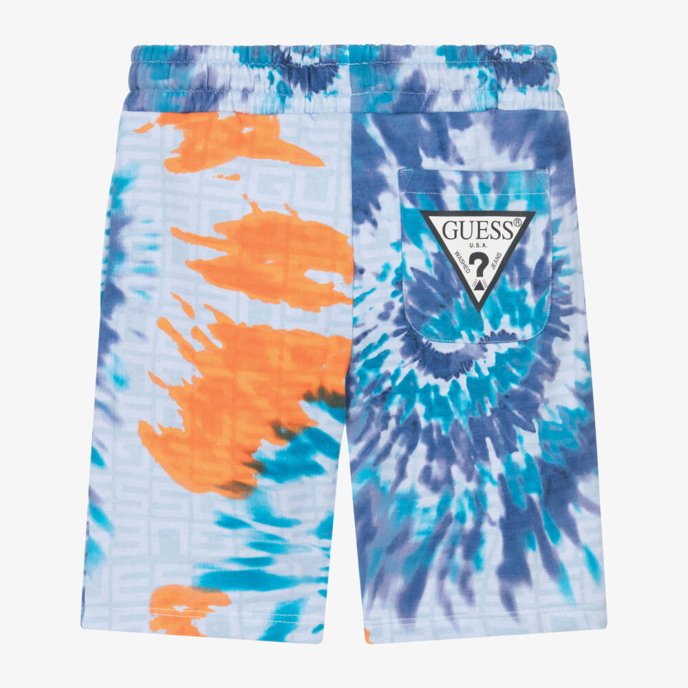 Guess-Boys Indigo Swirl Cotton Shorts | Childrensalon Outlet