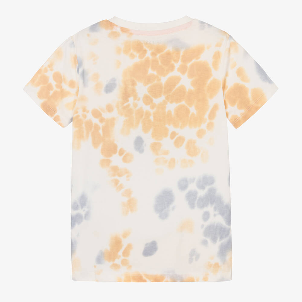 Guess Boys Ivory Blue Cotton Tie Dye T Shirt Childrensalon