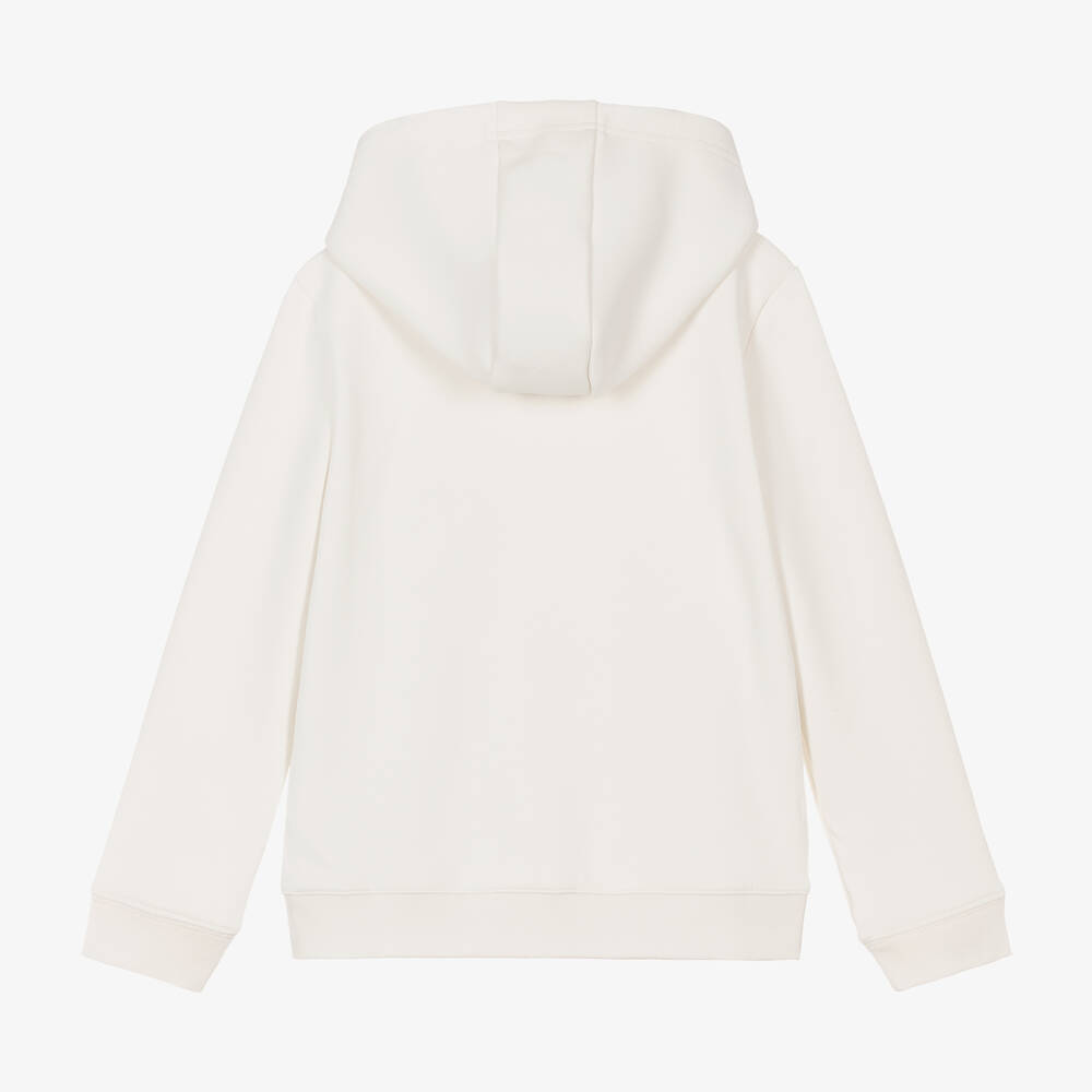 Guess-Boys Ivory Jersey Zip-Up Top | Childrensalon Outlet