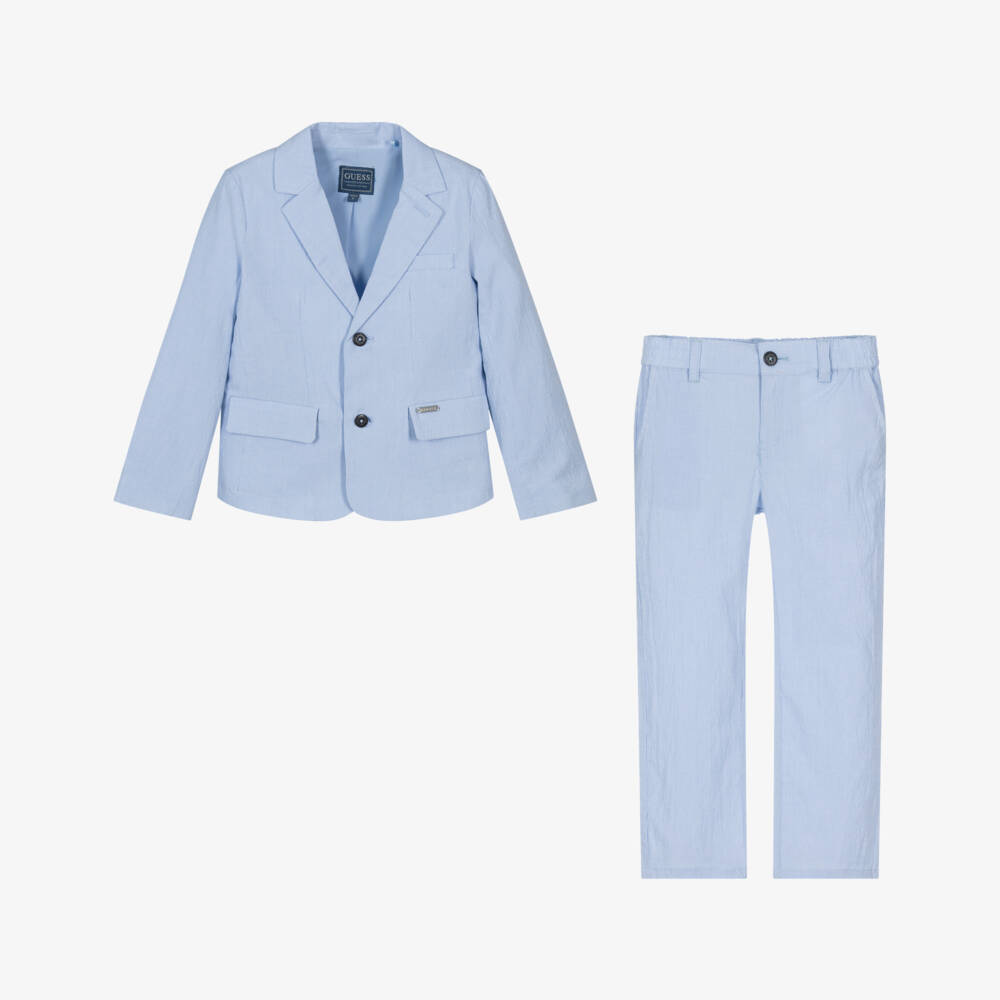 Guess-Boys Light Blue Formal Ensemble | Childrensalon Outlet