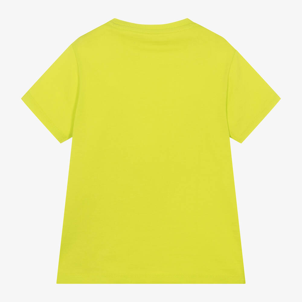 Guess-Boys Lime Green Cotton T-Shirt | Childrensalon Outlet