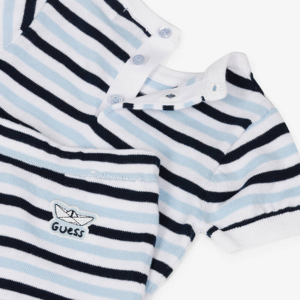 Guess-Boys Nautical Blue Knit Ensemble | Childrensalon Outlet