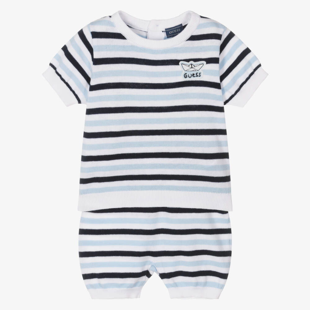 Guess-Boys Nautical Blue Knit Ensemble | Childrensalon Outlet