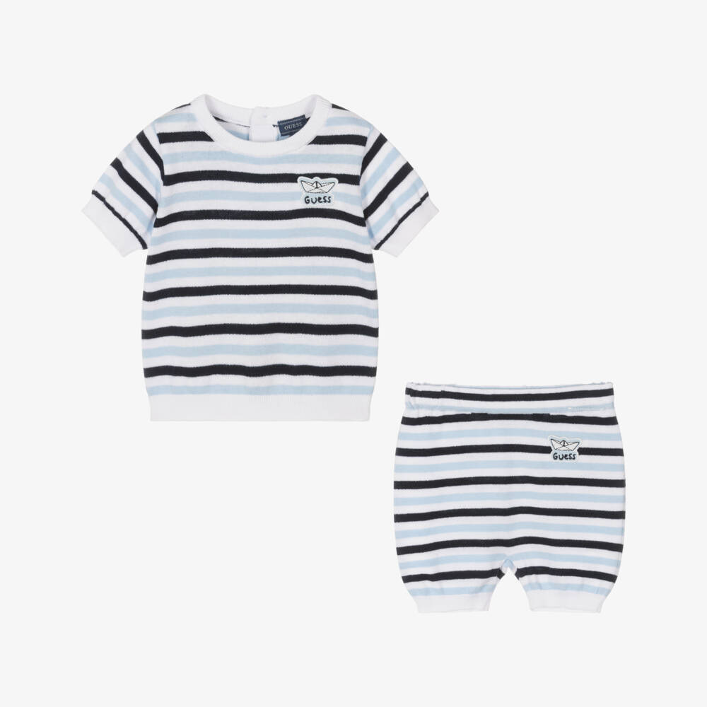 Guess-Boys Nautical Blue Knit Ensemble | Childrensalon Outlet