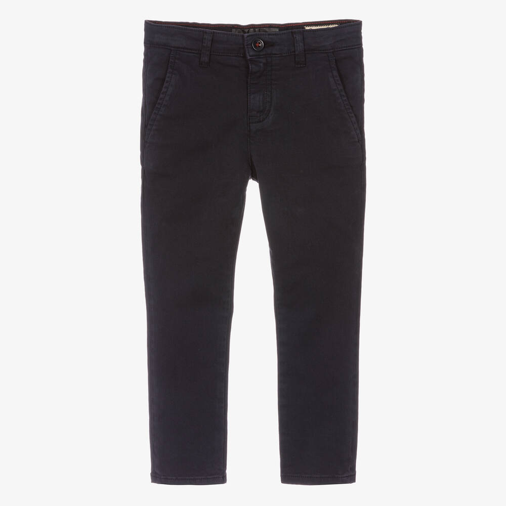 Guess - Boys Navy Blue Chino Trousers | Childrensalon