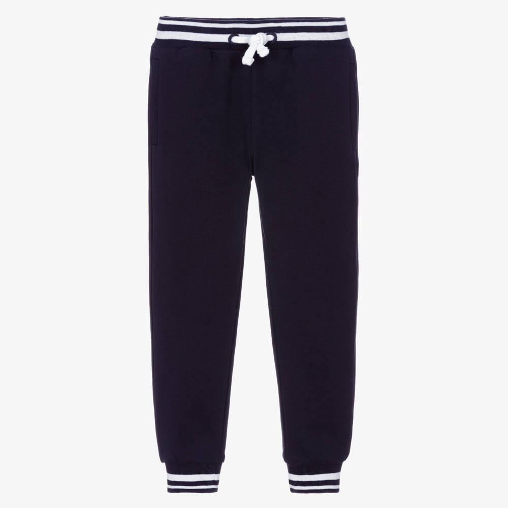 Guess-Boys Navy Blue Comfy Cotton Joggers | Childrensalon Outlet