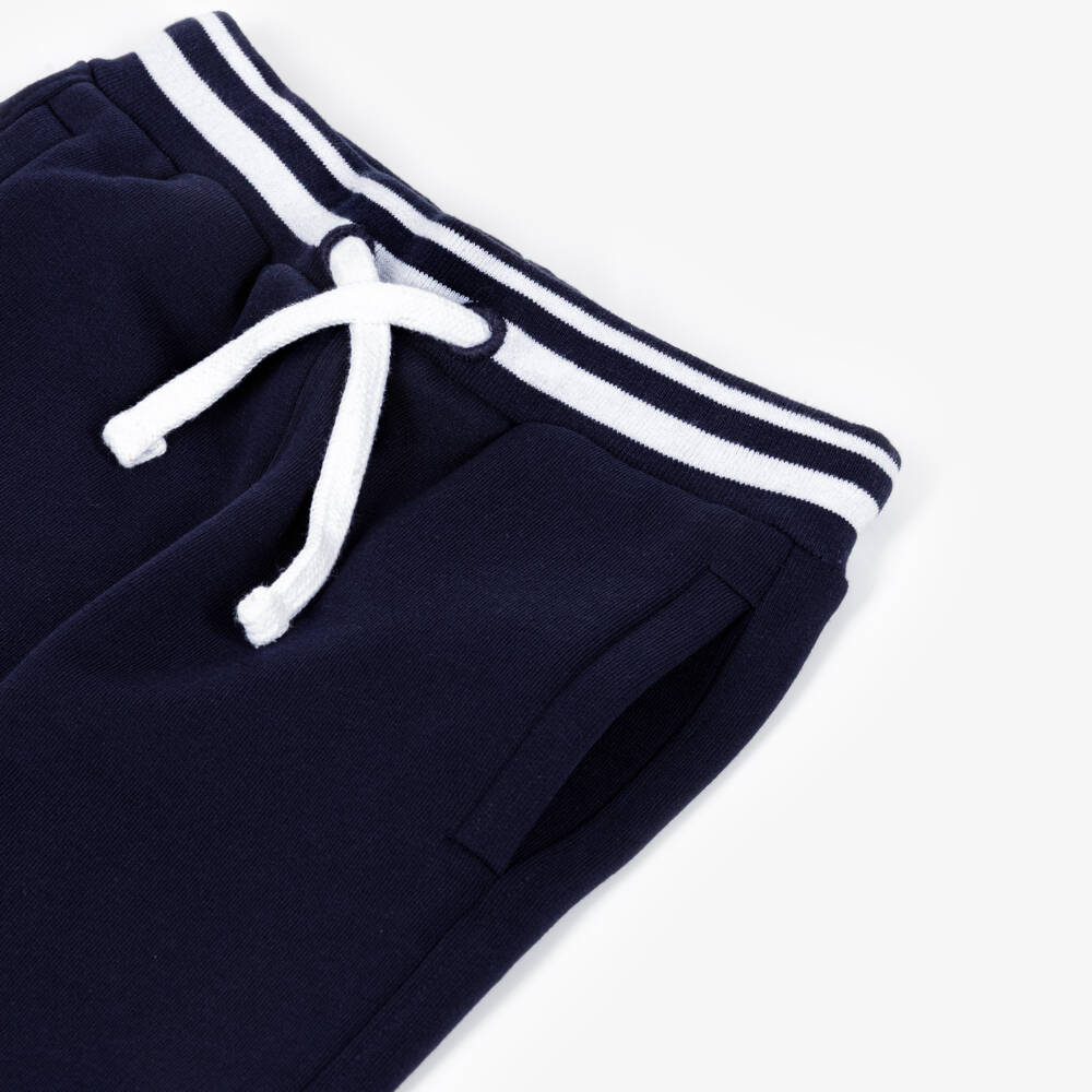 Guess-Boys Navy Blue Comfy Cotton Joggers | Childrensalon Outlet