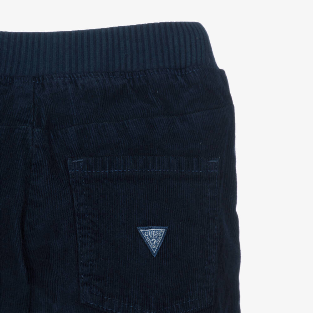 Guess-Boys Navy Blue Corduroy Trousers | Childrensalon Outlet