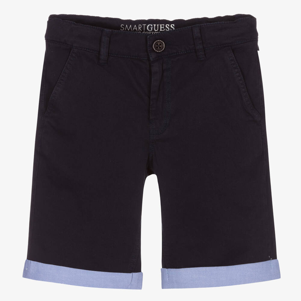 Guess - Short chino bleu marine garçon | Childrensalon