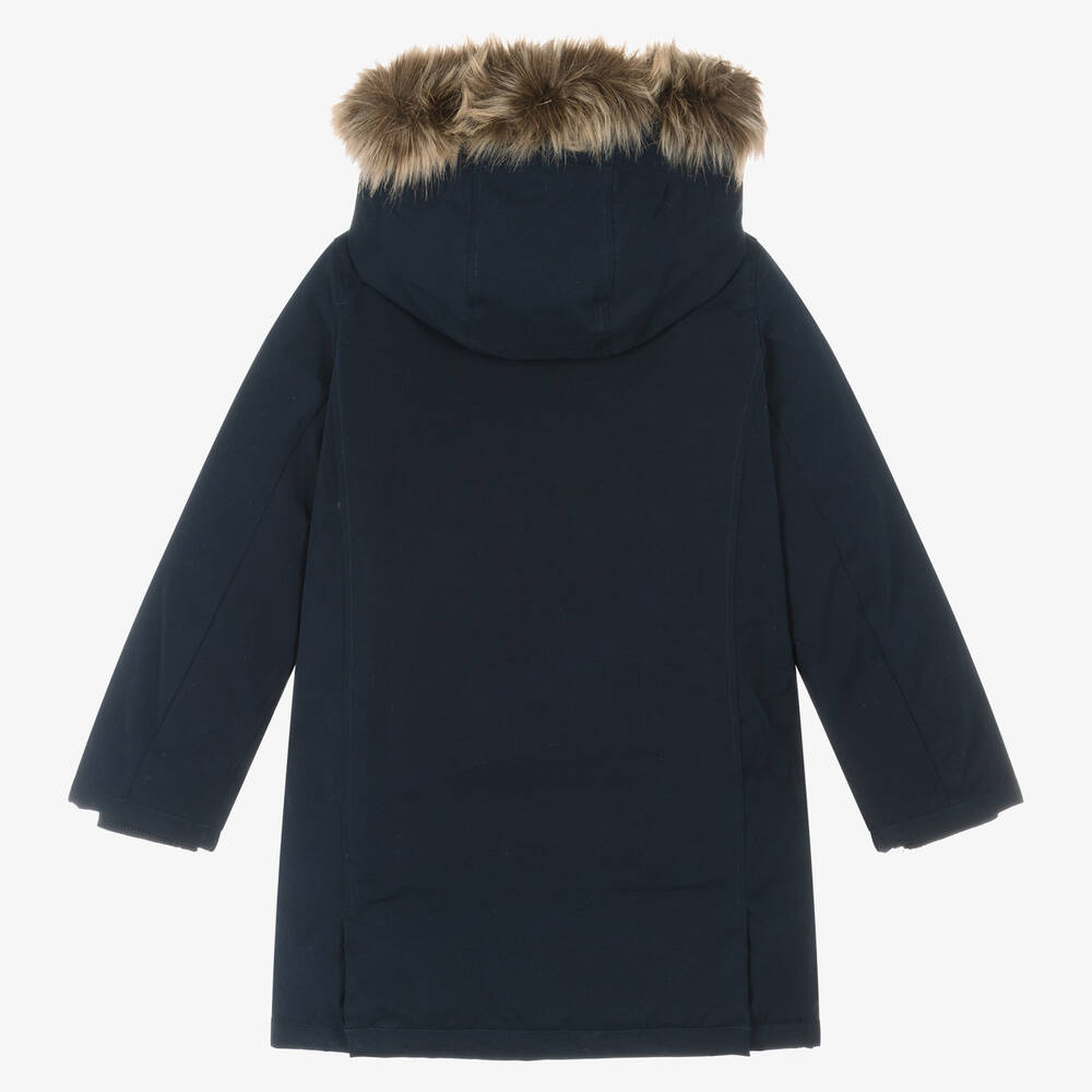 Guess Boys Navy Blue Down Padded Parka Coat