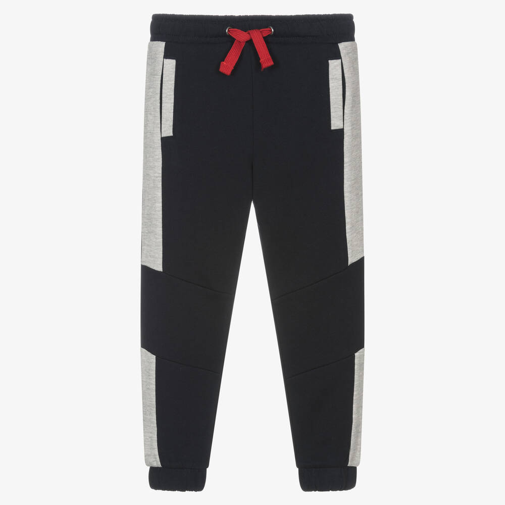 Guess-Boys Navy Blue & Grey Joggers | Childrensalon Outlet