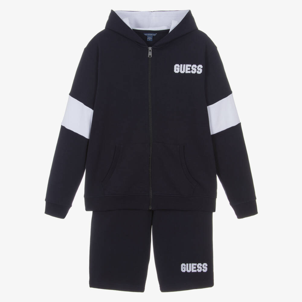 Guess-Boys Navy Cotton Active Set | Childrensalon Outlet