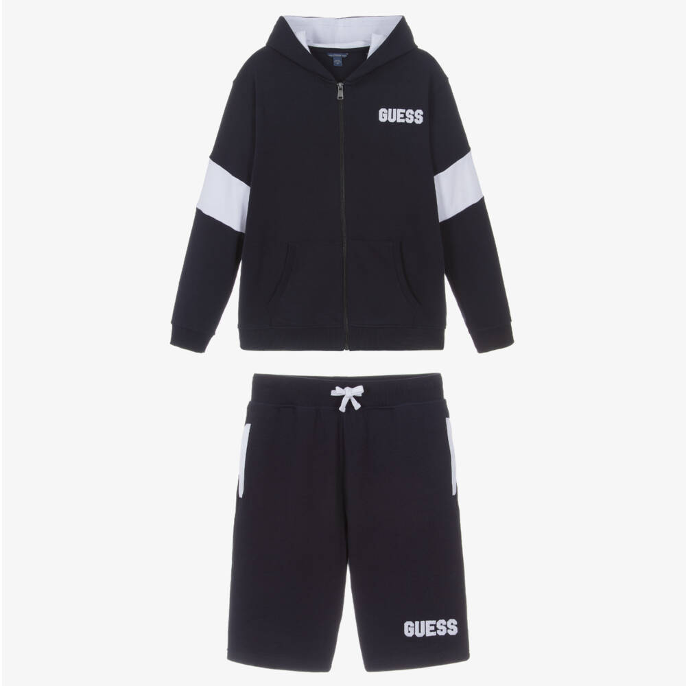 Guess-Boys Navy Cotton Active Set | Childrensalon Outlet