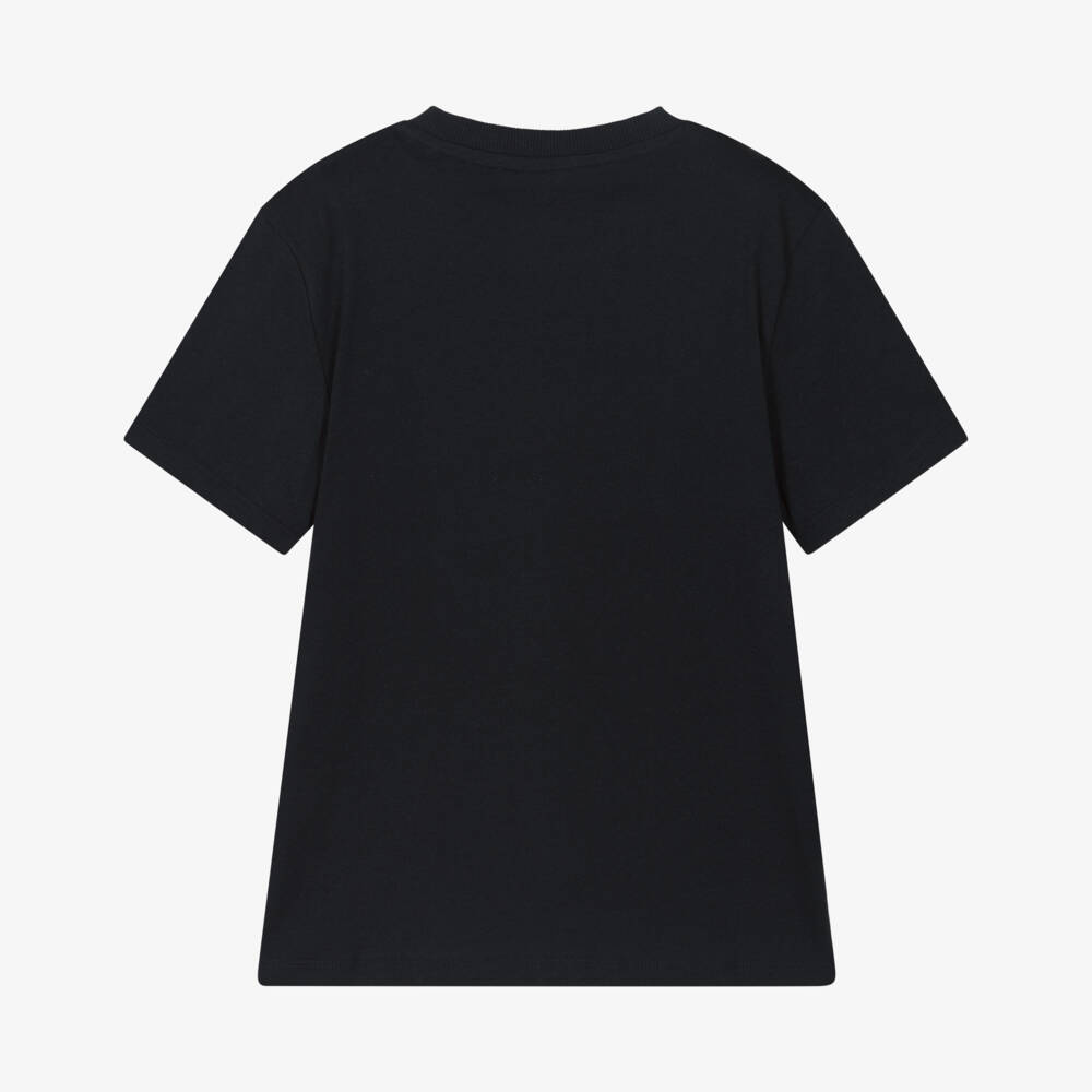 Guess-Boys Navy Cotton Logo Tee | Childrensalon Outlet