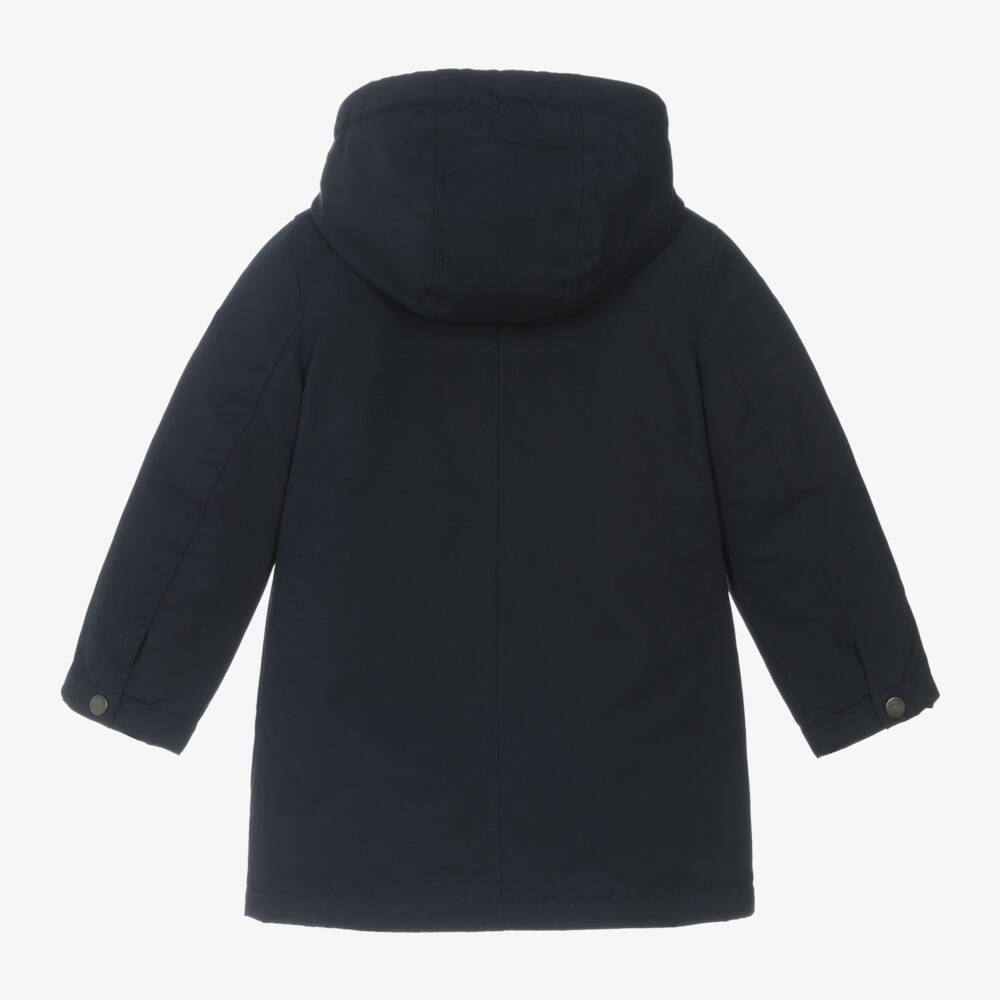 Guess-Boys Navy Hooded Down Parka | Childrensalon Outlet