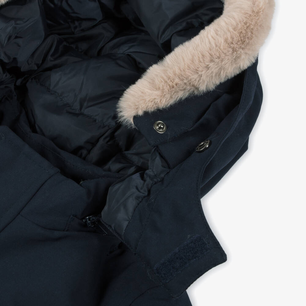 Guess-Boys Navy Hooded Down Parka | Childrensalon Outlet