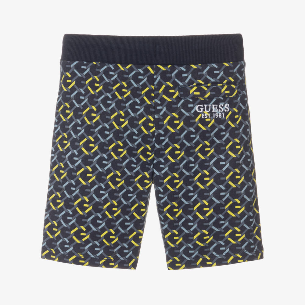 Guess-Boys Navy Jersey Print Shorts | Childrensalon Outlet