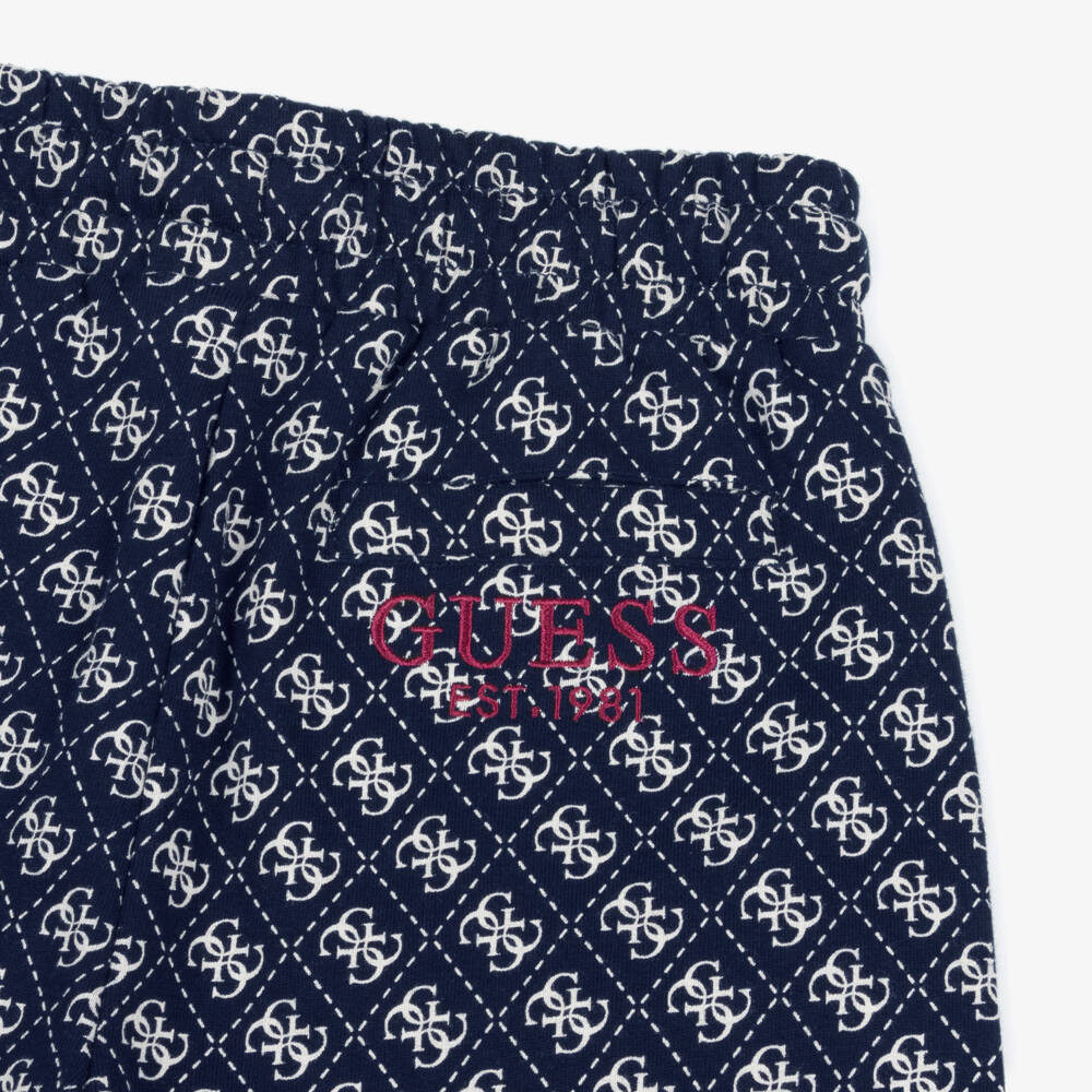 Guess-Boys Navy Logo Joggers | Childrensalon Outlet