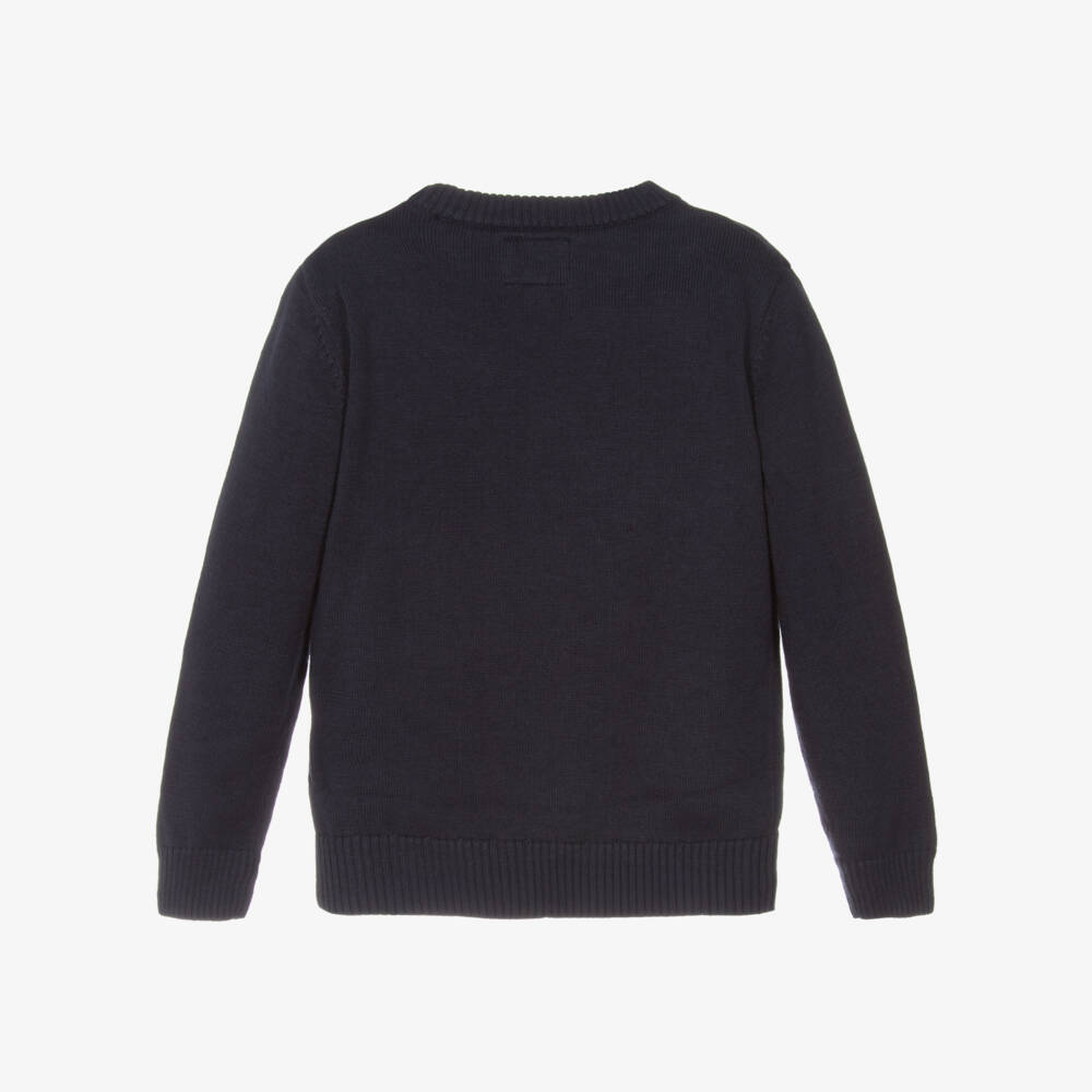 Guess-Boys Navy Urban Knit Pullover | Childrensalon Outlet