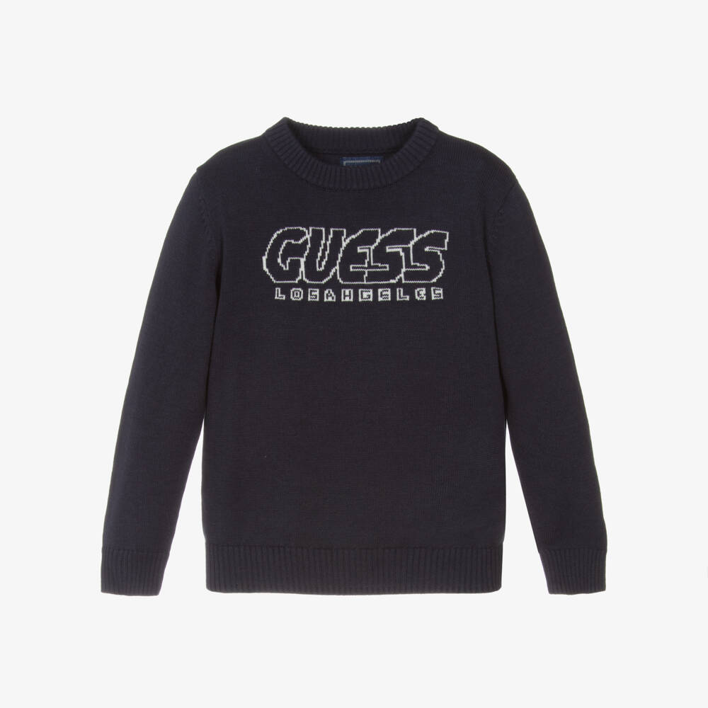 Guess-Boys Navy Urban Knit Pullover | Childrensalon Outlet
