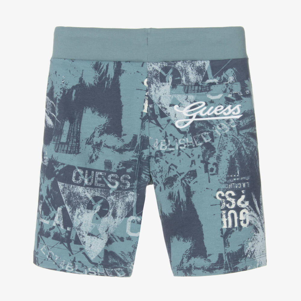 Guess-Шорты из хлопка с пальмами для мальчиков океанического цвета | Childrensalon Outlet