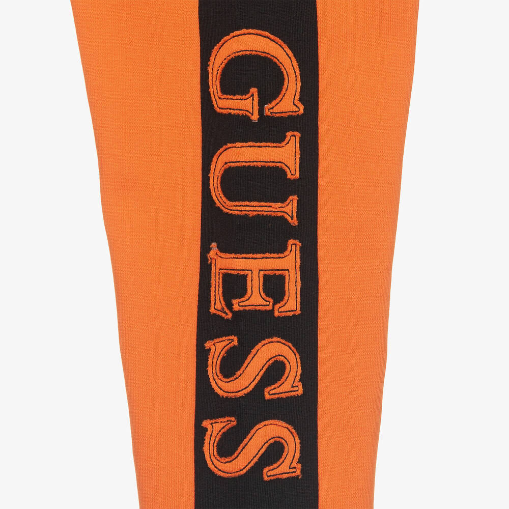 Guess Bas de jogging orange coton gar on