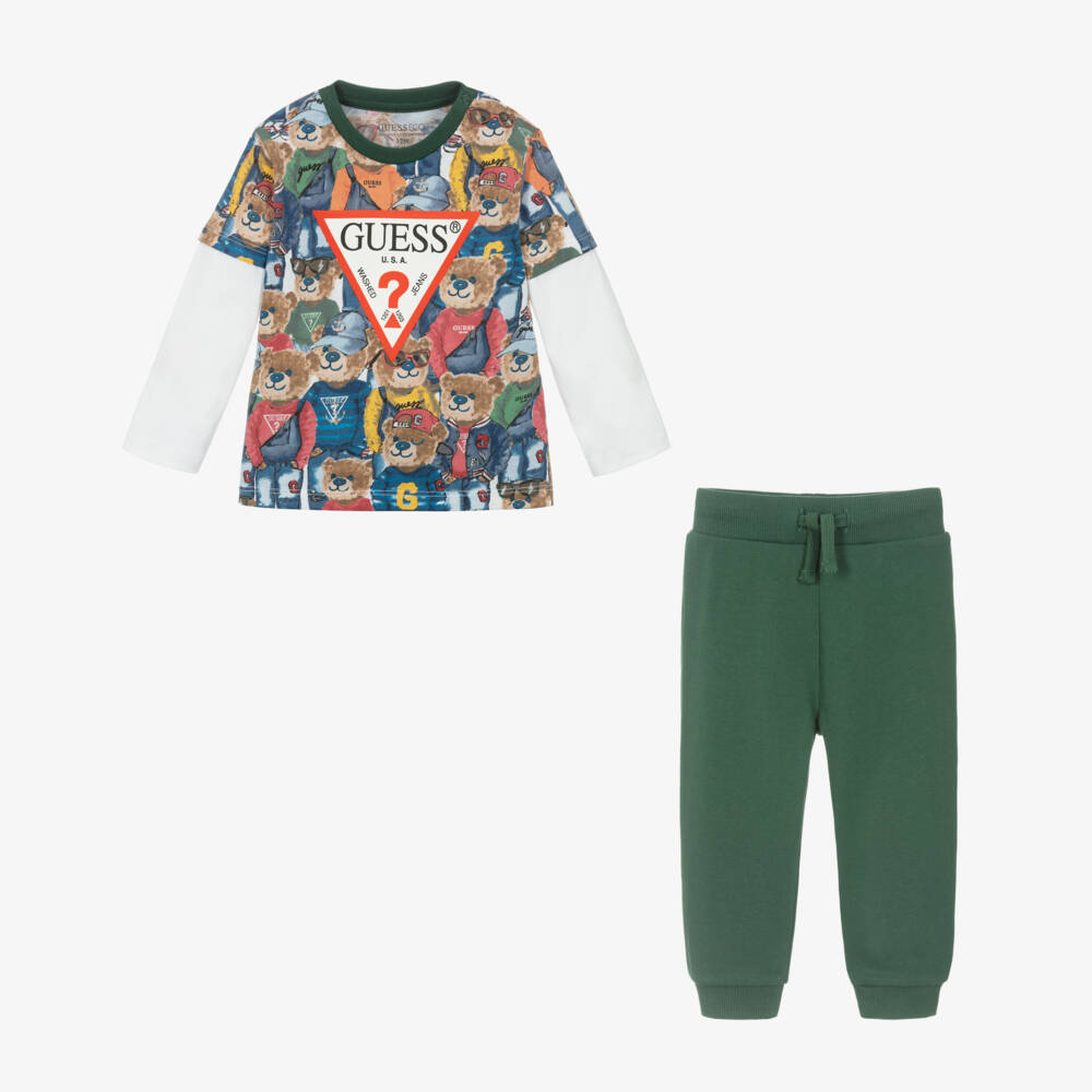 Guess-Boys Organic Green Comfort Set | Childrensalon Outlet