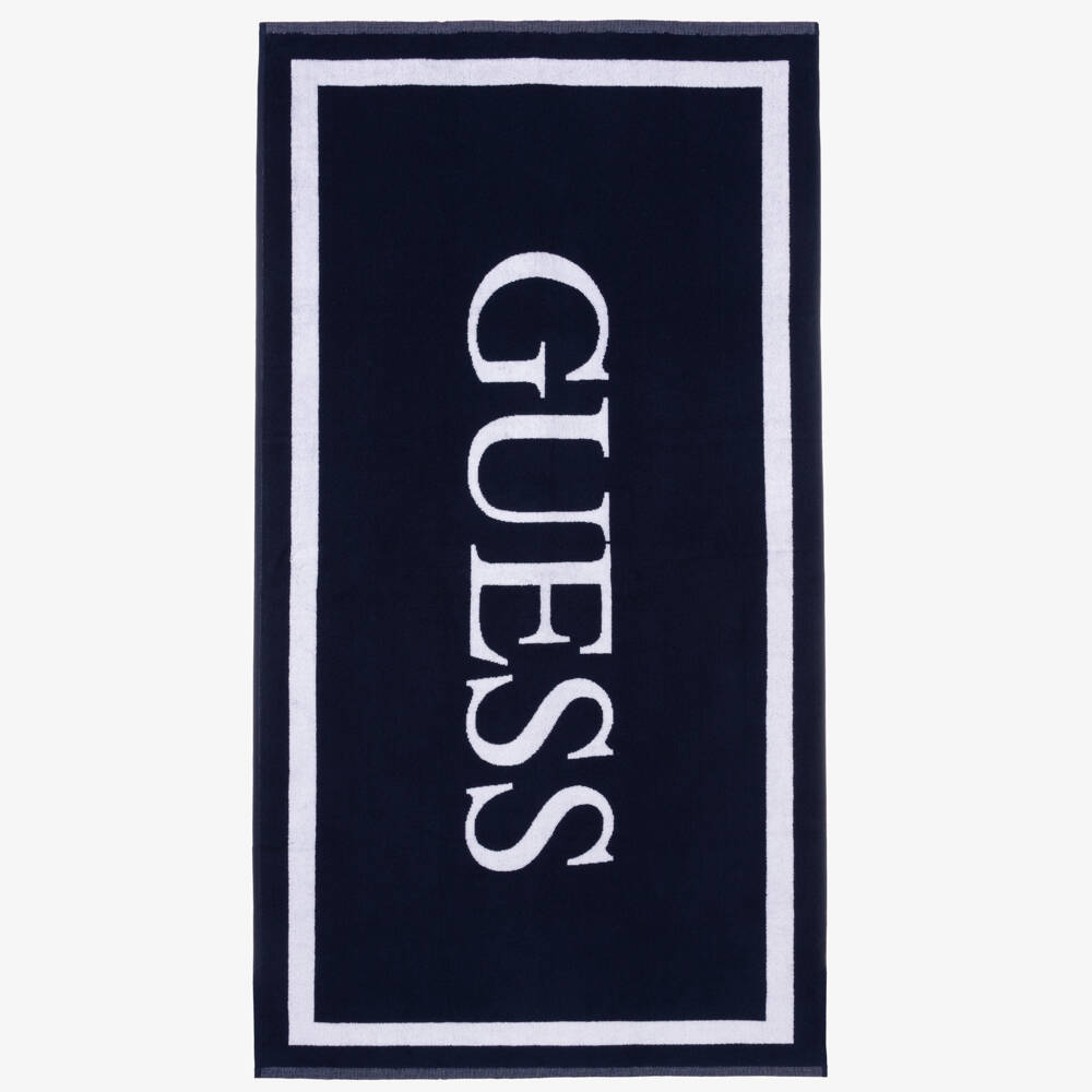 Guess-Boys Plush Indigo Cotton Towel | Childrensalon Outlet