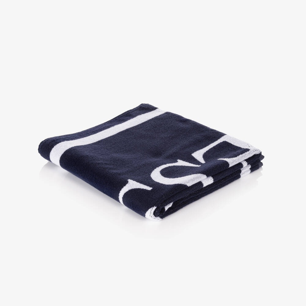 Guess-Boys Plush Indigo Cotton Towel | Childrensalon Outlet