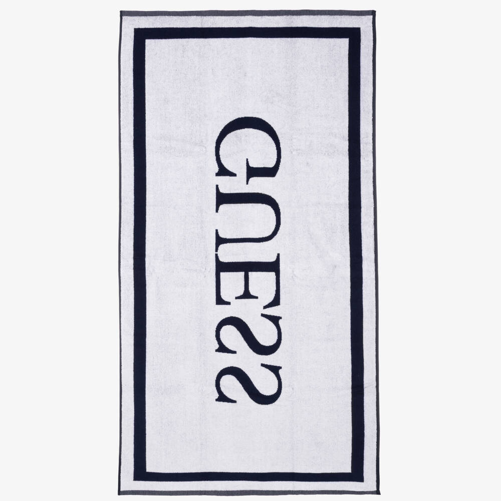 Guess-Boys Plush Indigo Cotton Towel | Childrensalon Outlet