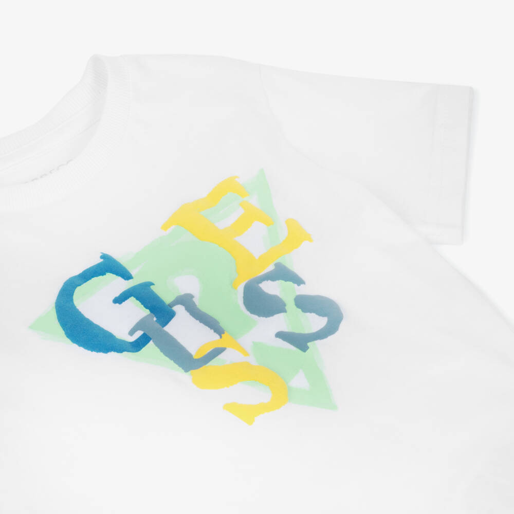 Guess-Boys Pure Cotton Graphic Tee | Childrensalon Outlet