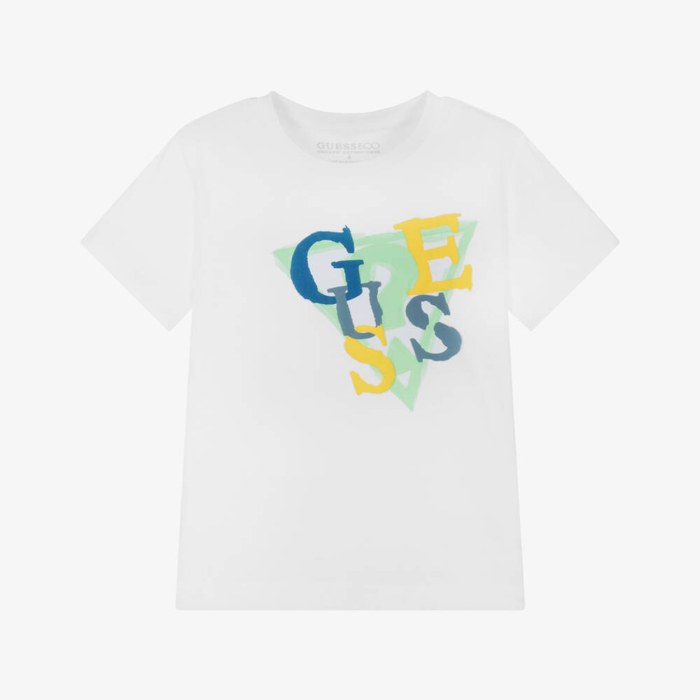 Guess-Boys Pure Cotton Graphic Tee | Childrensalon Outlet