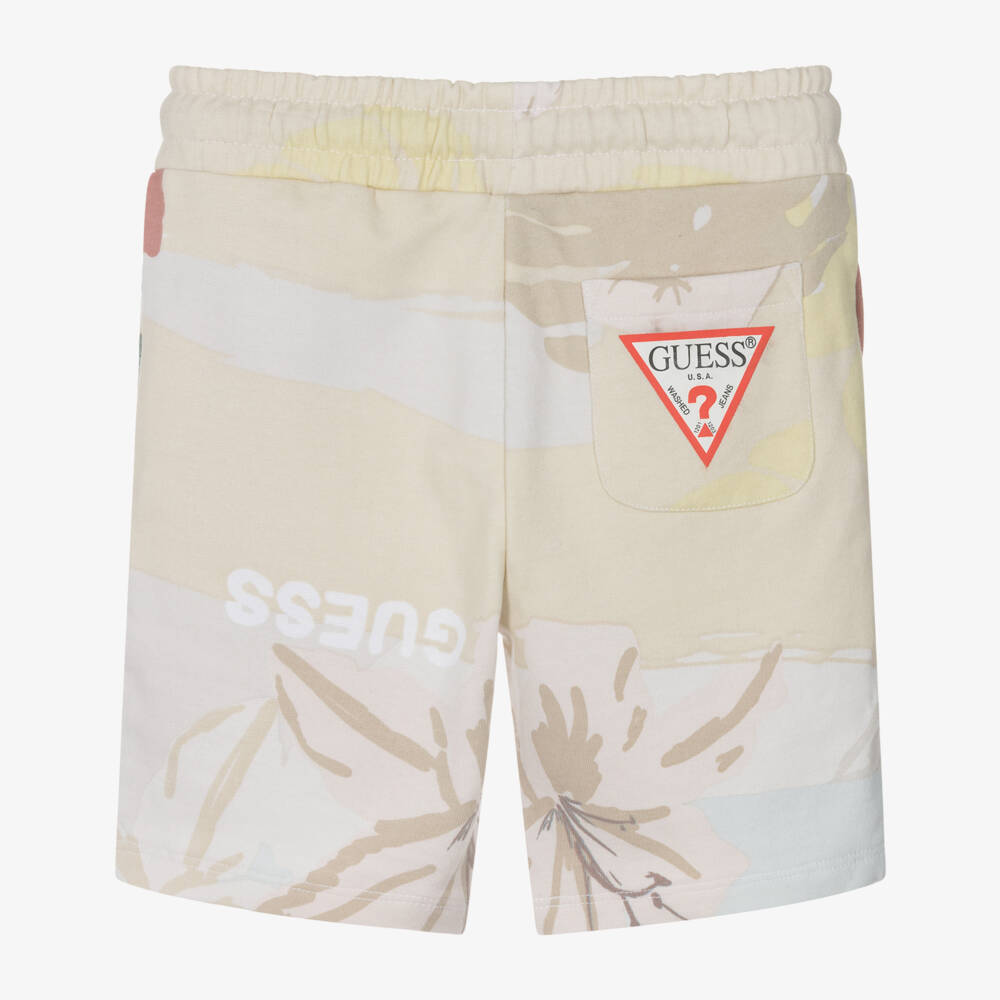 Guess-Boys Sand-Hued Cotton Adventure Shorts | Childrensalon Outlet