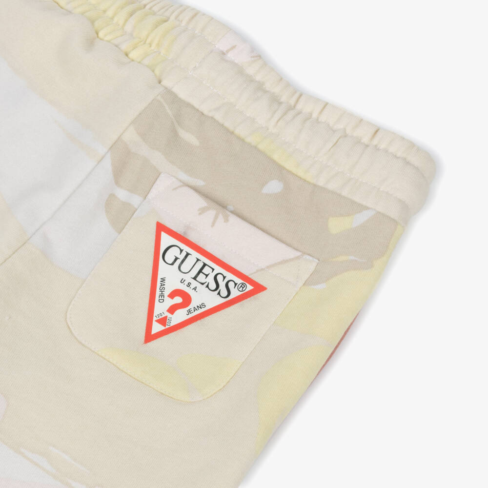 Guess-Boys Sand-Hued Cotton Adventure Shorts | Childrensalon Outlet