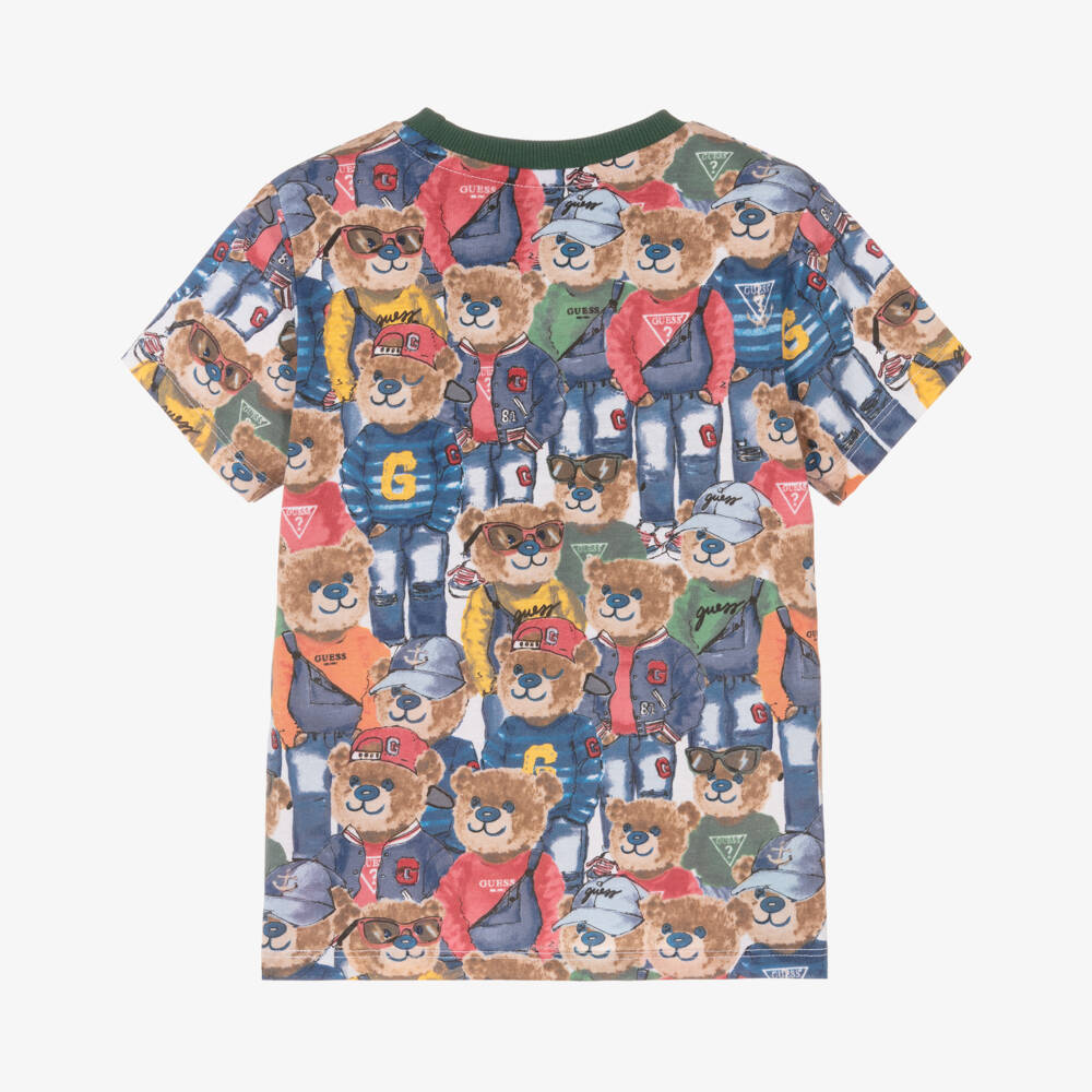 Guess-Boys Sky Blue Teddy Tee | Childrensalon Outlet