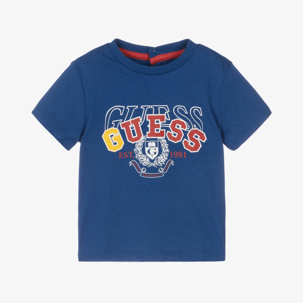 Guess-تي شيرت قطني سماوي للأولاد | Childrensalon Outlet