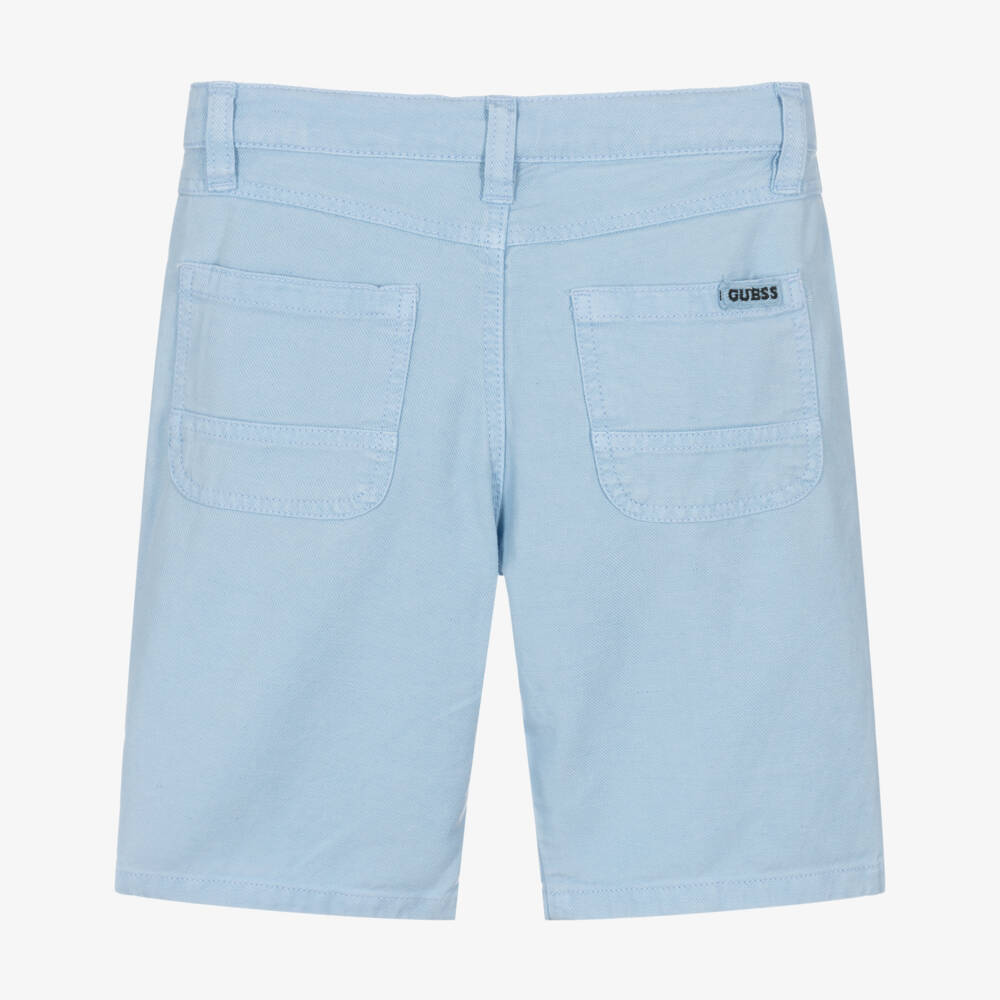 Guess-Boys Sky-Hued Lyocell Summer Shorts | Childrensalon Outlet
