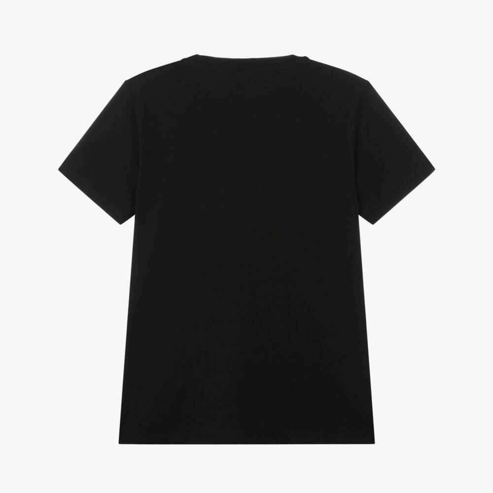 Guess-Boys Sleek Black Cotton Tee | Childrensalon Outlet